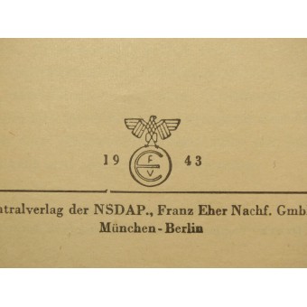 30 articoli di guerra per Dr Goebbels. Dreissig Kriegsartikel für das Deutsche Volk, 1943. Espenlaub militaria